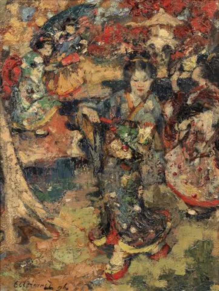 Japanese girls by Edward Atkinson Hornel