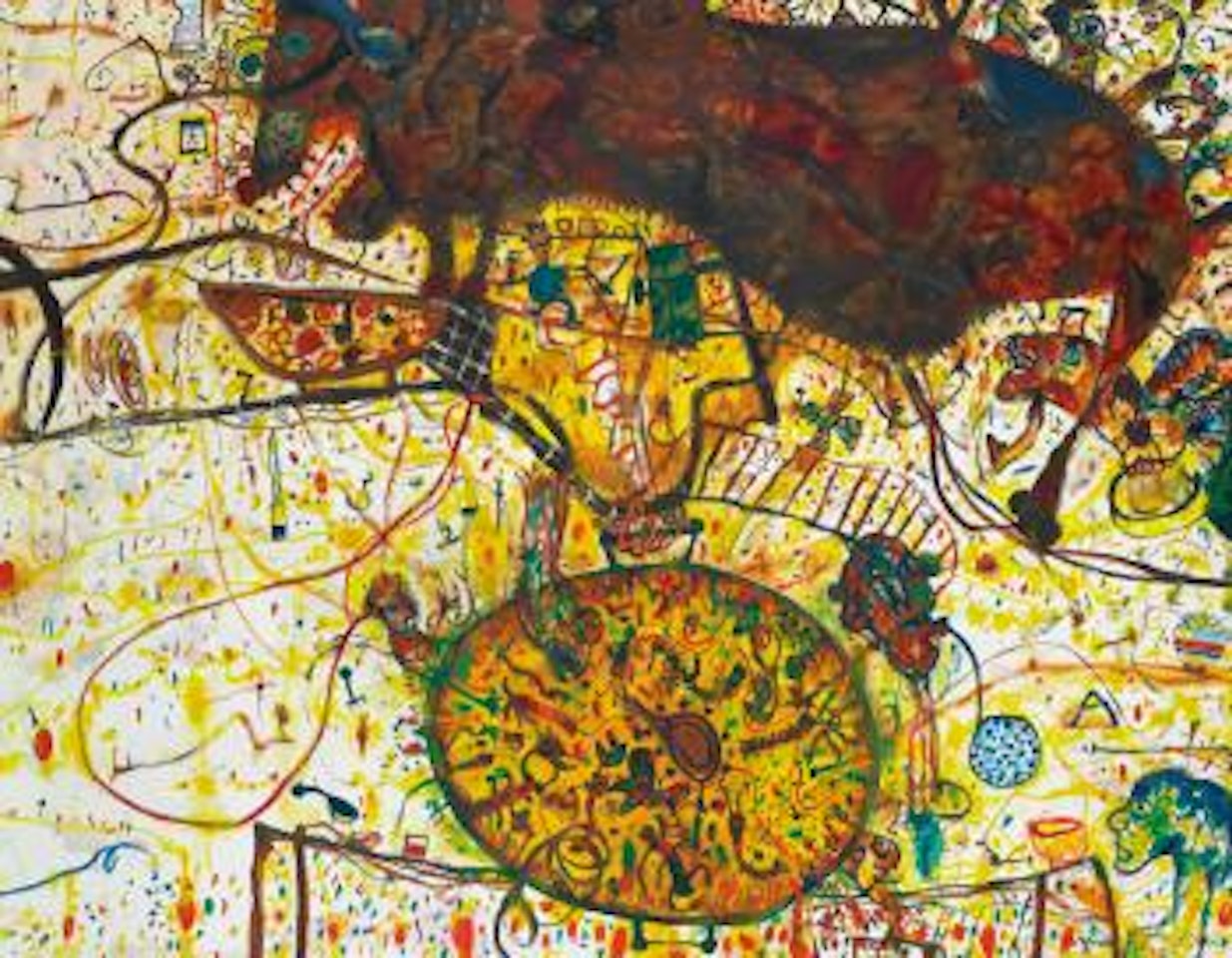 Goya's dog and the paella by John Olsen
