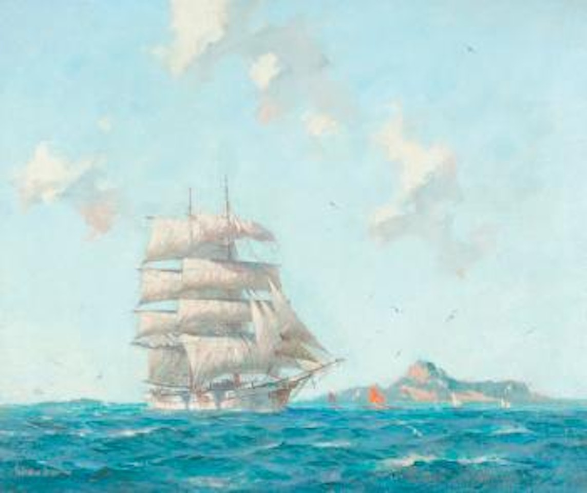 South Seas trading brig by Gordon Grant