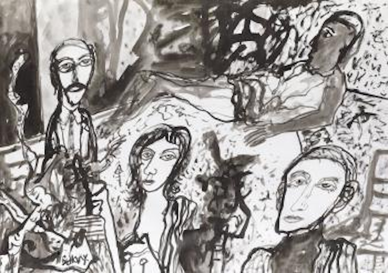 Monochrome figures IV by John Bellany