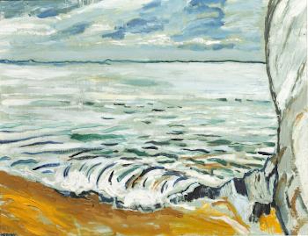 Breaking Wave and Boat by John Bratby