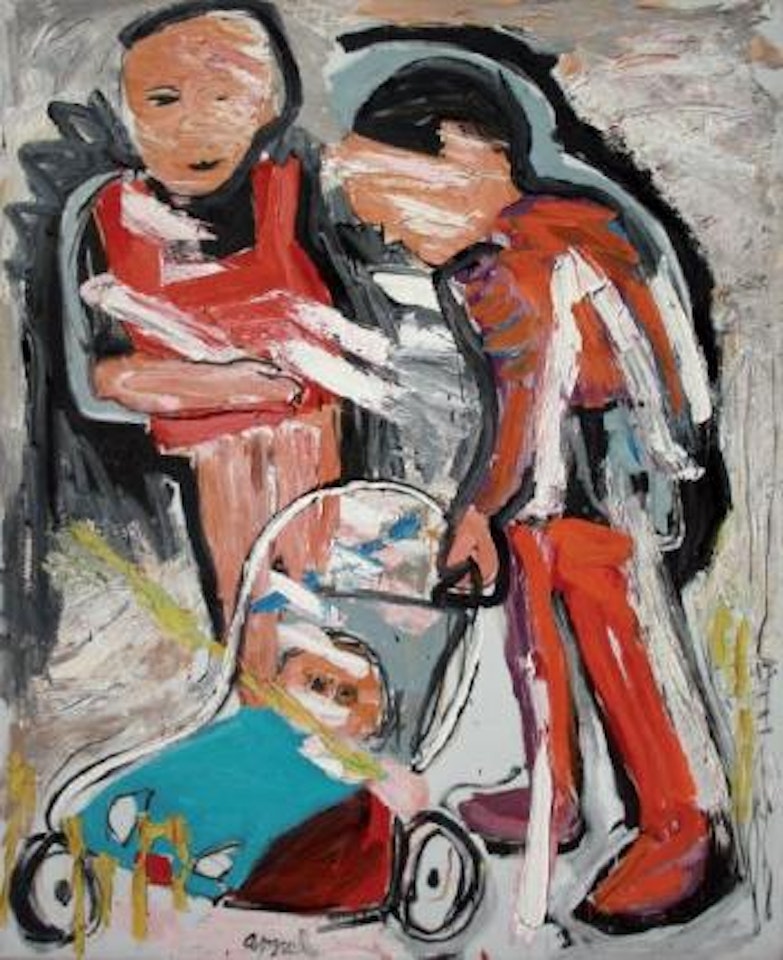 Two girls by Karel Appel