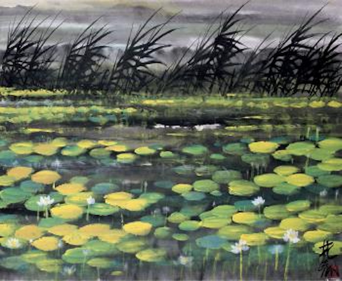 Lotus Pond by Lin Fengmian