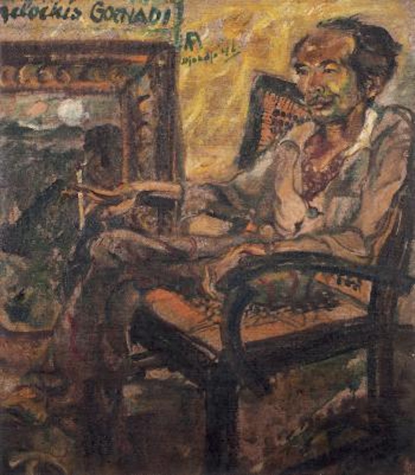 Peloekis Goenadi (Painter Goenadi) by Affandi