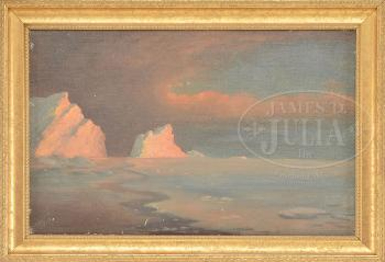 Sketch of icebergs by William Bradford