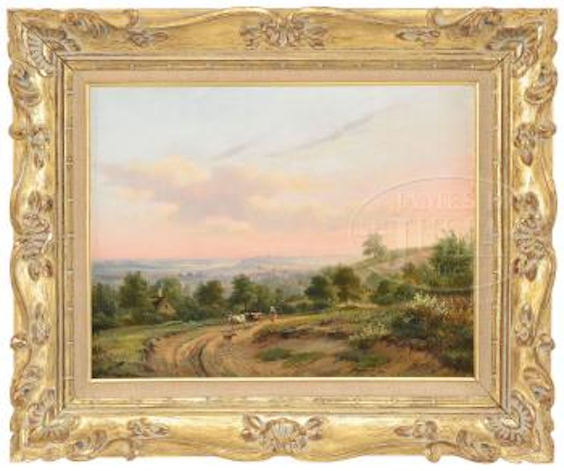 Summer panoramic landscape by Barend Cornelis Koekkoek
