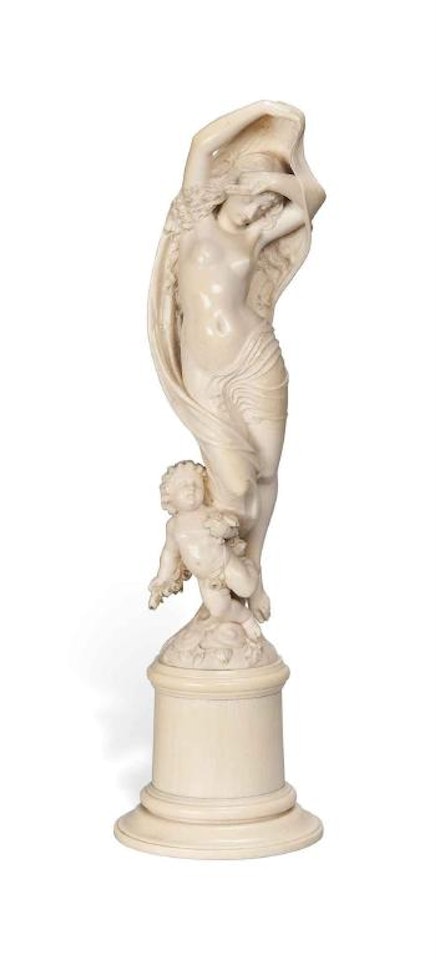 A French Ivory Group Emblematic Of Night by Mathurin Moreau