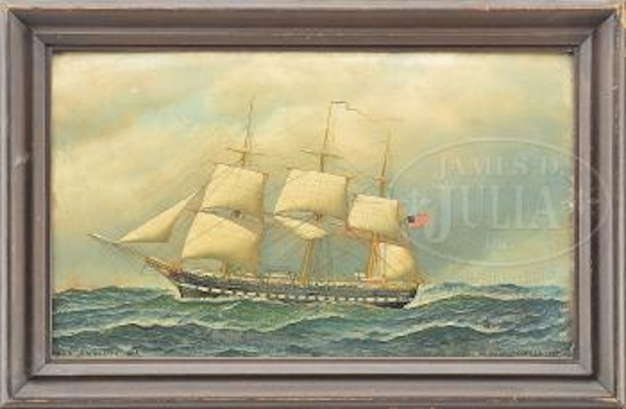 Portrait of the U.S.S. Minnesota 1864 by Antonio Jacobsen