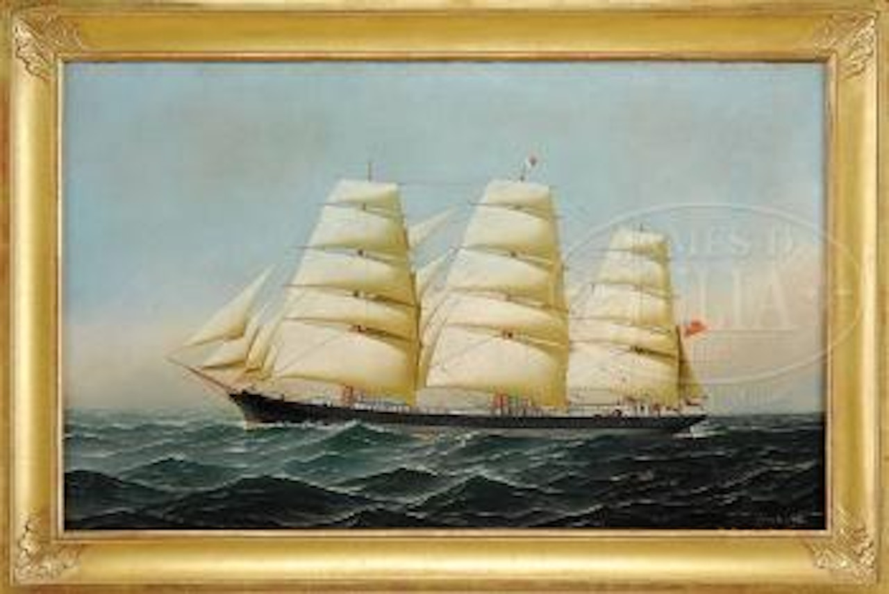 Portrait of the ship Laomenev by Antonio Jacobsen