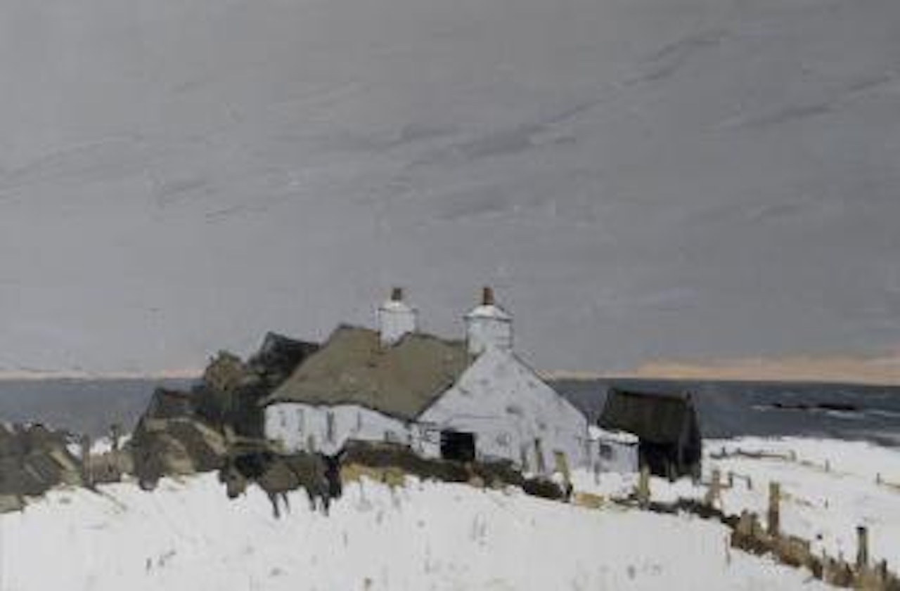 Derelict coastal farm, near Aberffraw, Isle of Anglesey by Kyffin Williams