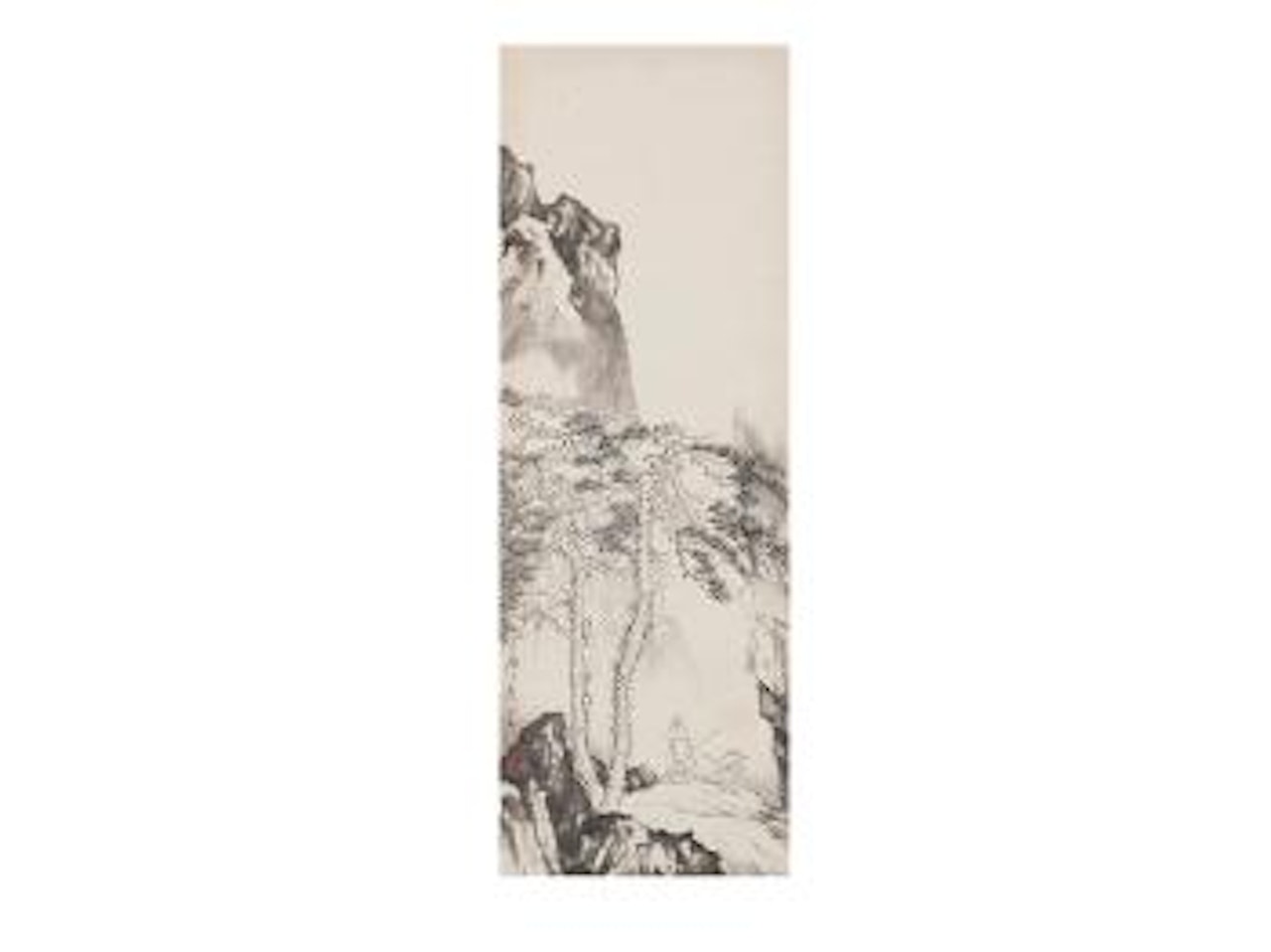 Landscape and figure by Pu Ru