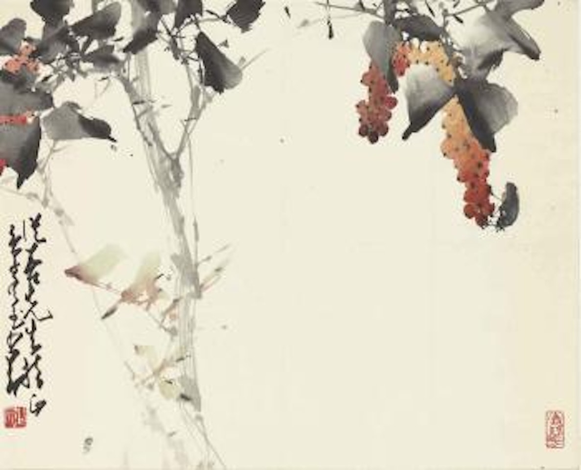 Cicada Nibbling On Grapes by Zhao Shao'ang