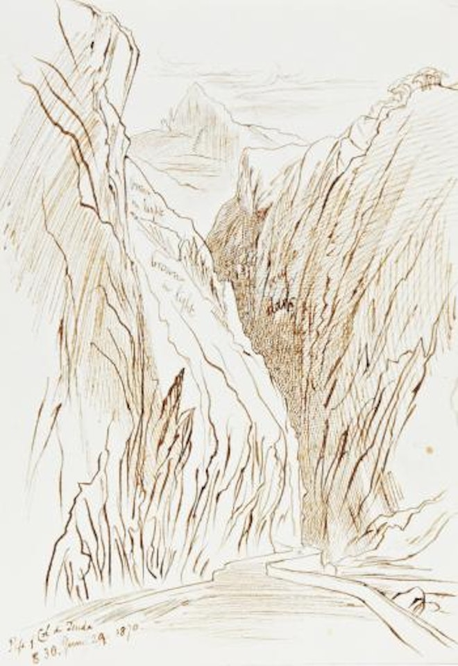 Pass of Col di Tenda by Edward Lear