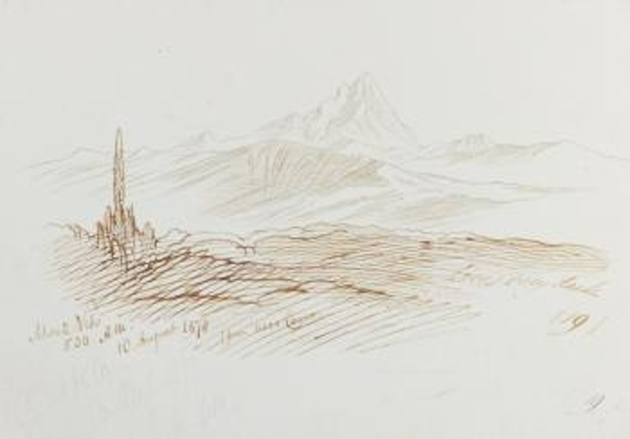 Monte Viso (from near Cuneo) by Edward Lear