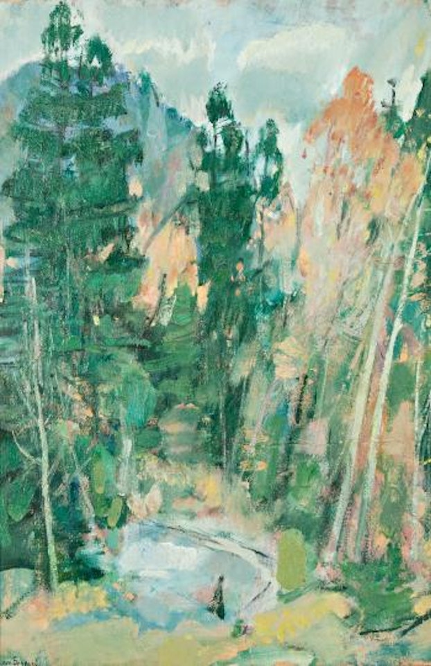 Stream in the pines (Taos) by Leon Gaspard