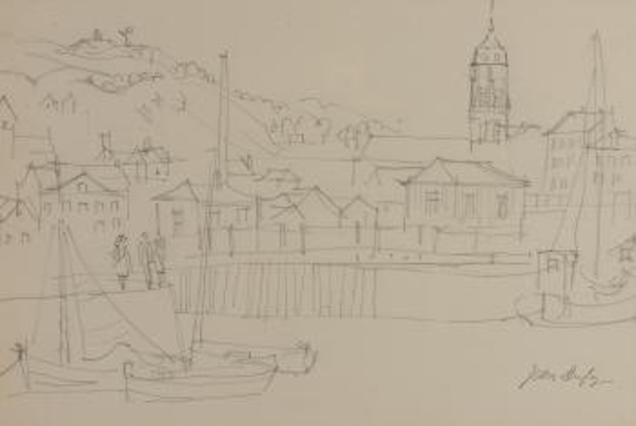 Le port de Honfleur by Jean Dufy