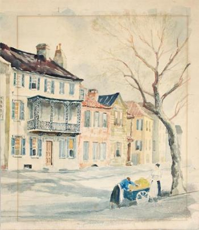 From Church and Tradd Streets, Charleston by Alfred Hutty
