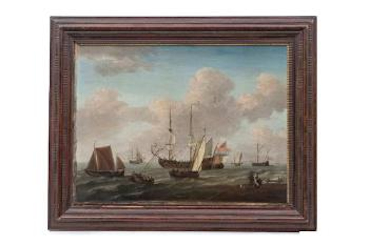 Barcos cerca de la playa by Abraham Storck