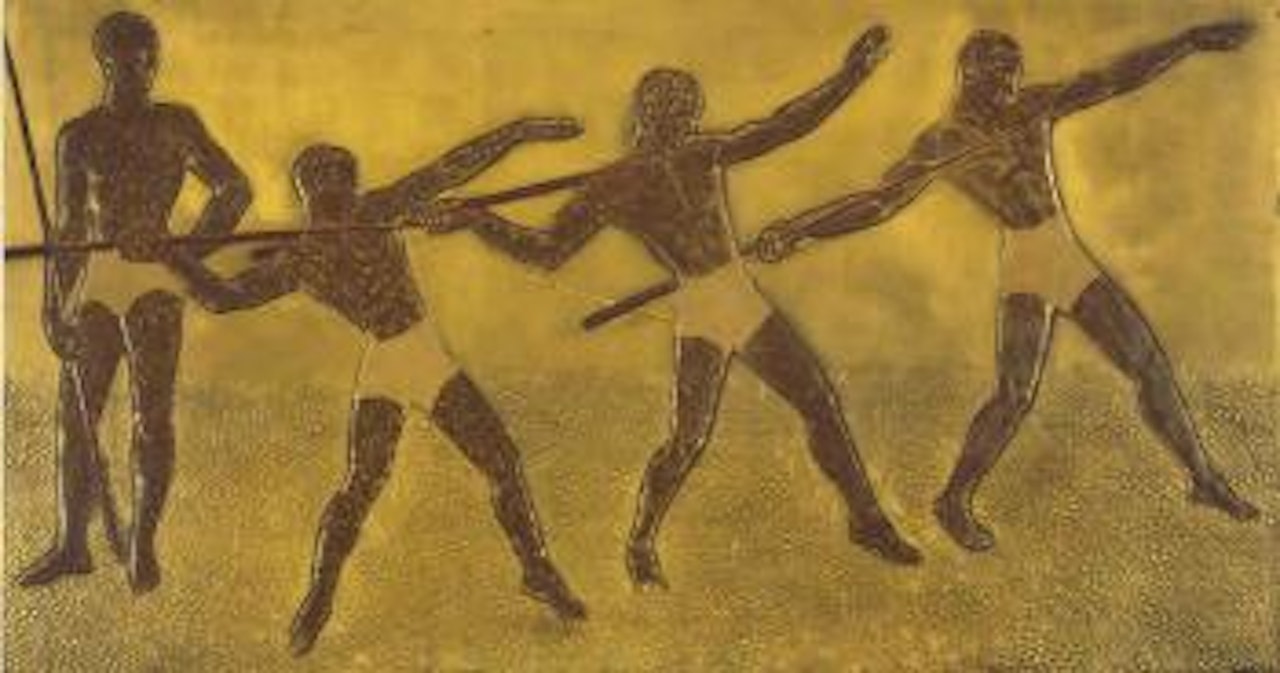 Javelin Throwers, a panel by Jean Dunand