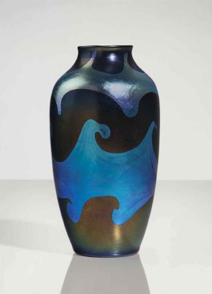 A decorated vase by Tiffany Studios