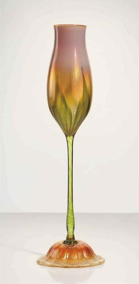 A floriform vase by Tiffany Studios