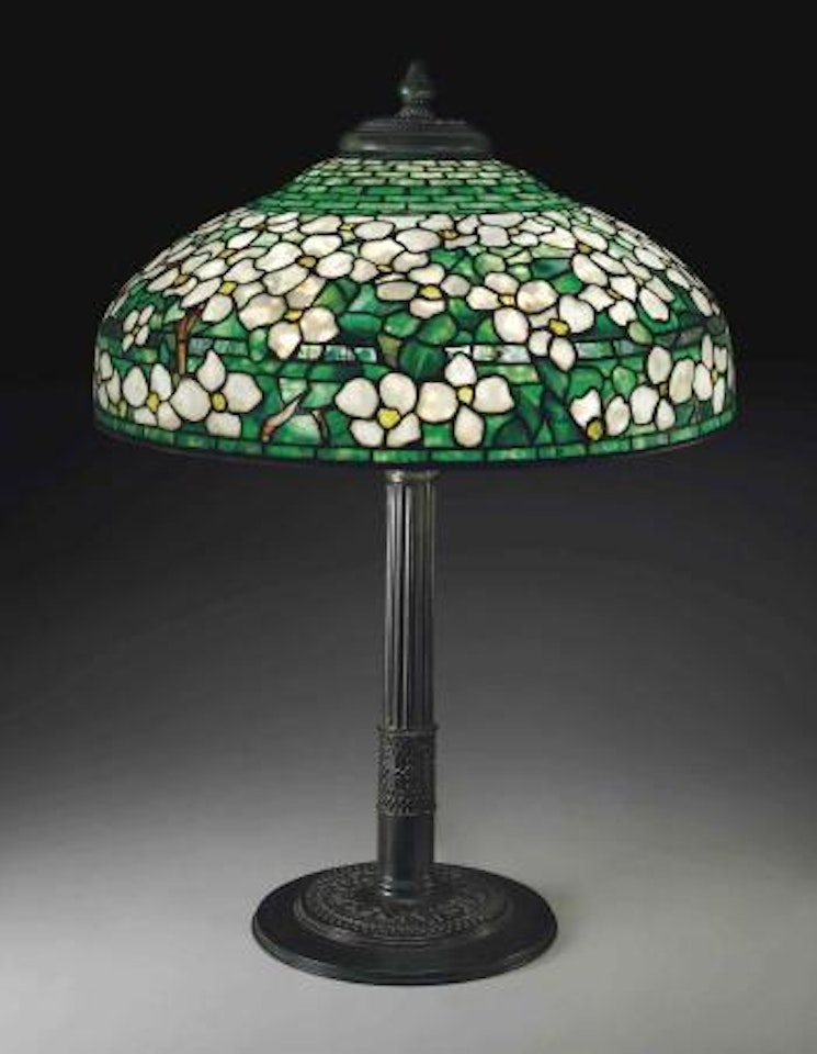 A Dogwood table lamp by Tiffany Studios