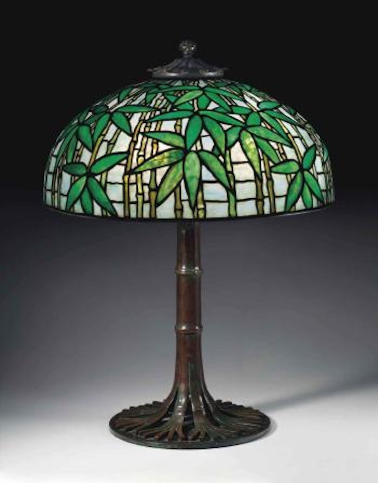 A Bamboo table lamp by Tiffany Studios