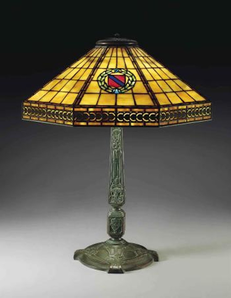A Harvard table lamp by Tiffany Studios