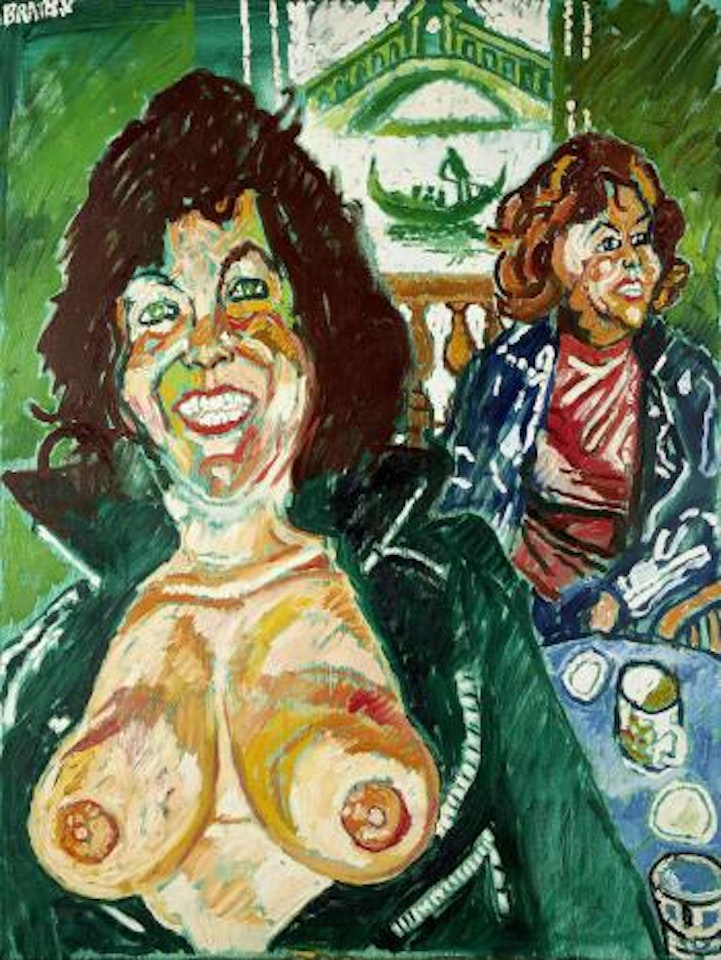 Two Patti's Venice - Table & Glasses by John Bratby