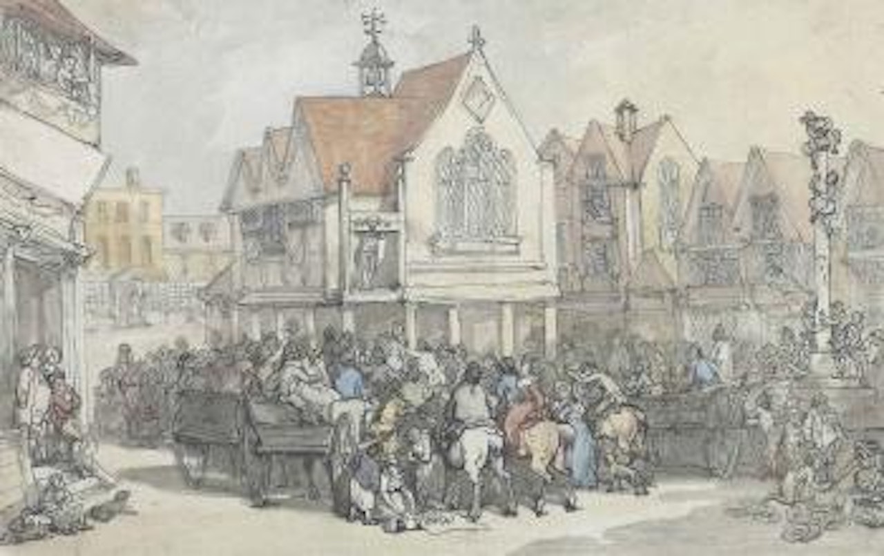 At the pillary, Newbury, Berkshire by Thomas Rowlandson