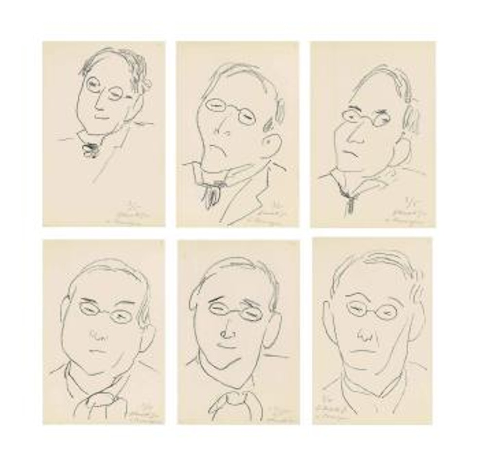 Portraits de Paul Léautaud (D-M 593-603) by Henri Matisse