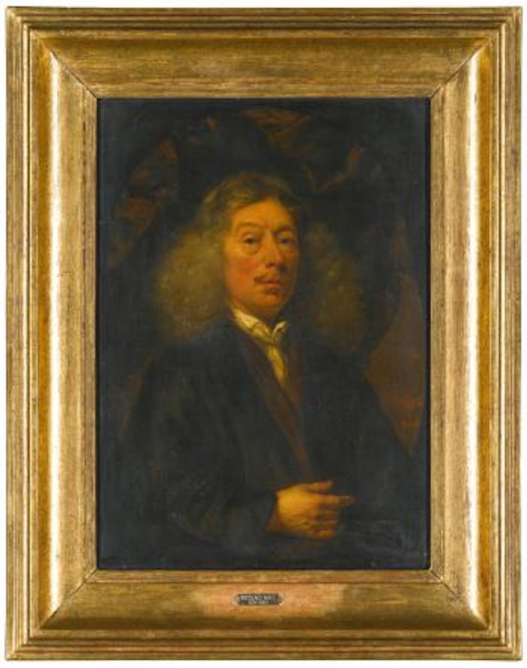 Portrait Of A Gentleman, Bust Length, Wearing A Brown Robe by Nicolaes Maes