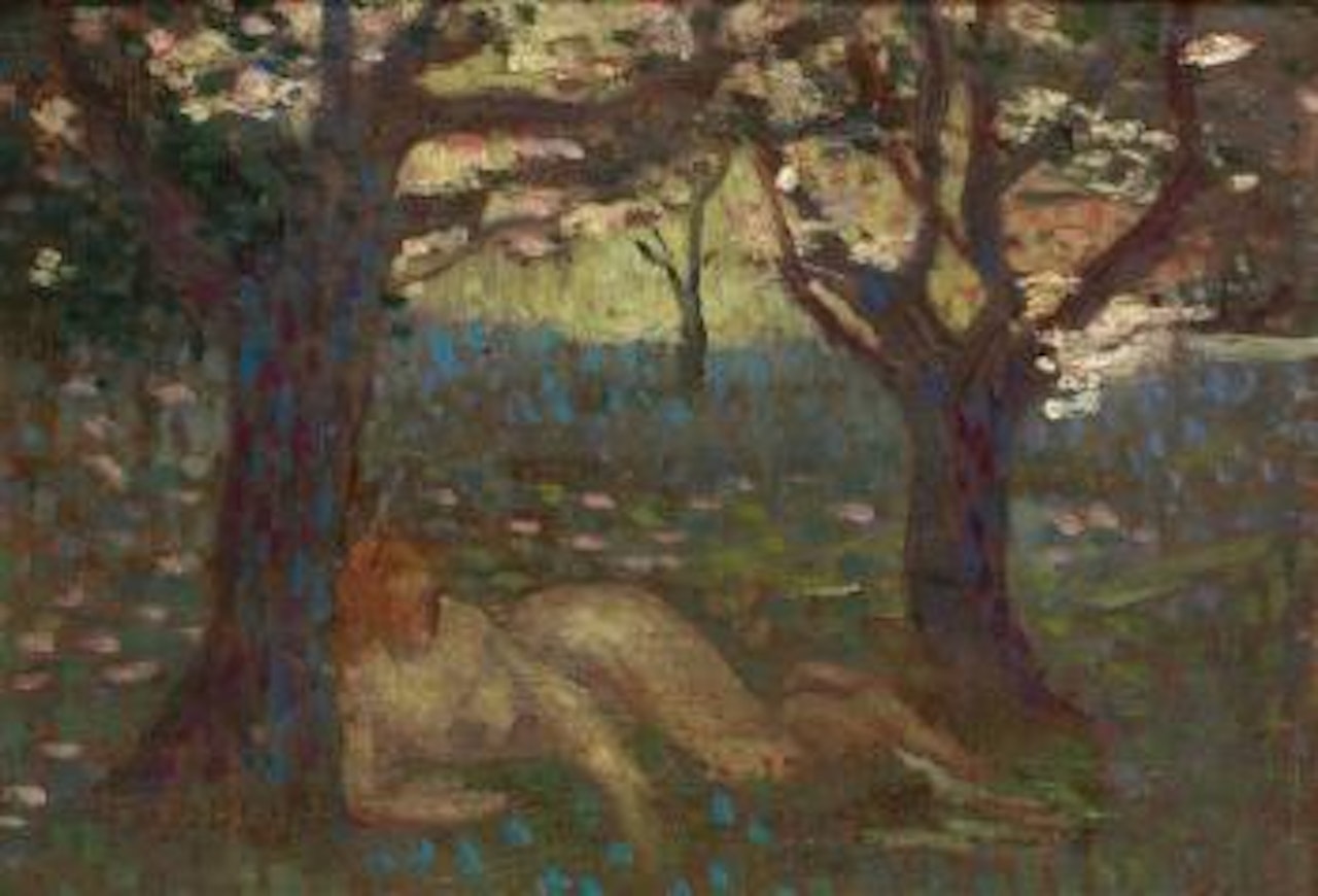 Nu allongé dans les bois by Henri Edmond Cross