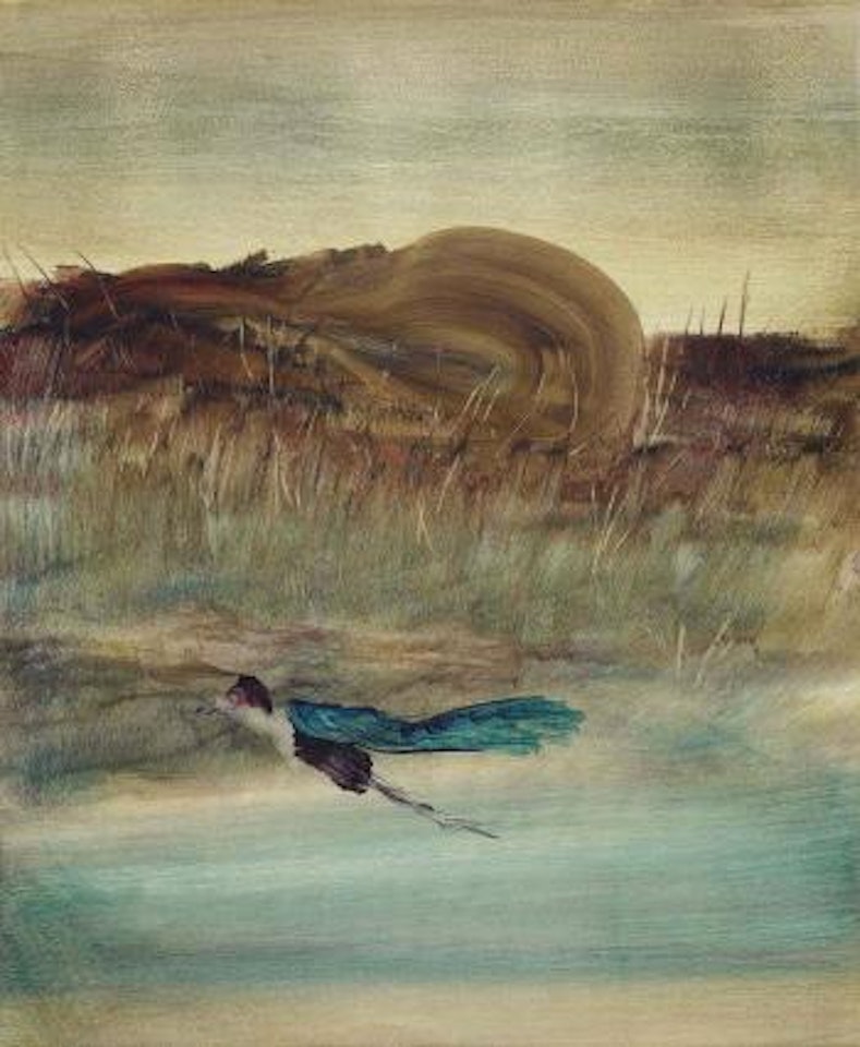 Landscape with bird by Sidney Nolan