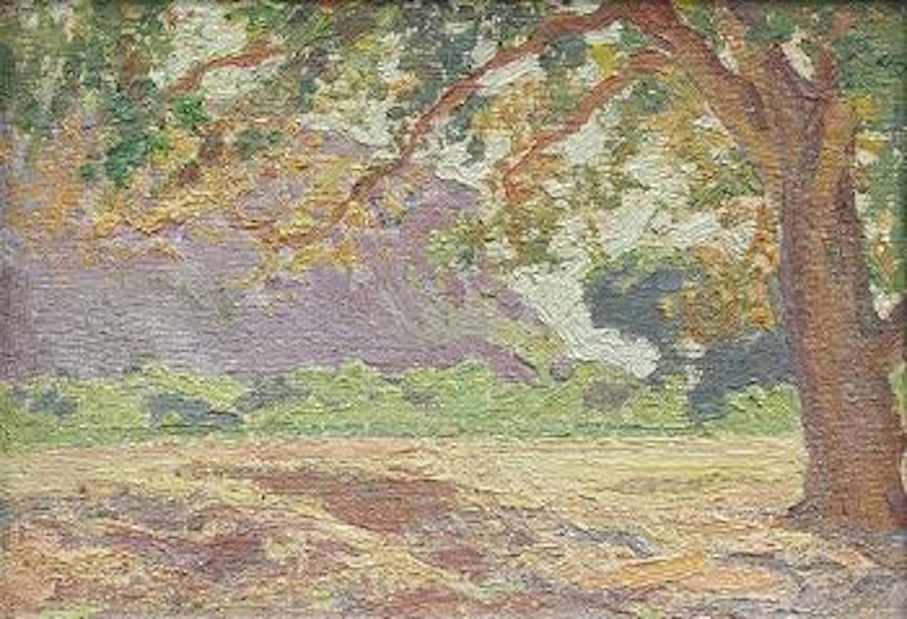Hills through the oak by Maynard Dixon