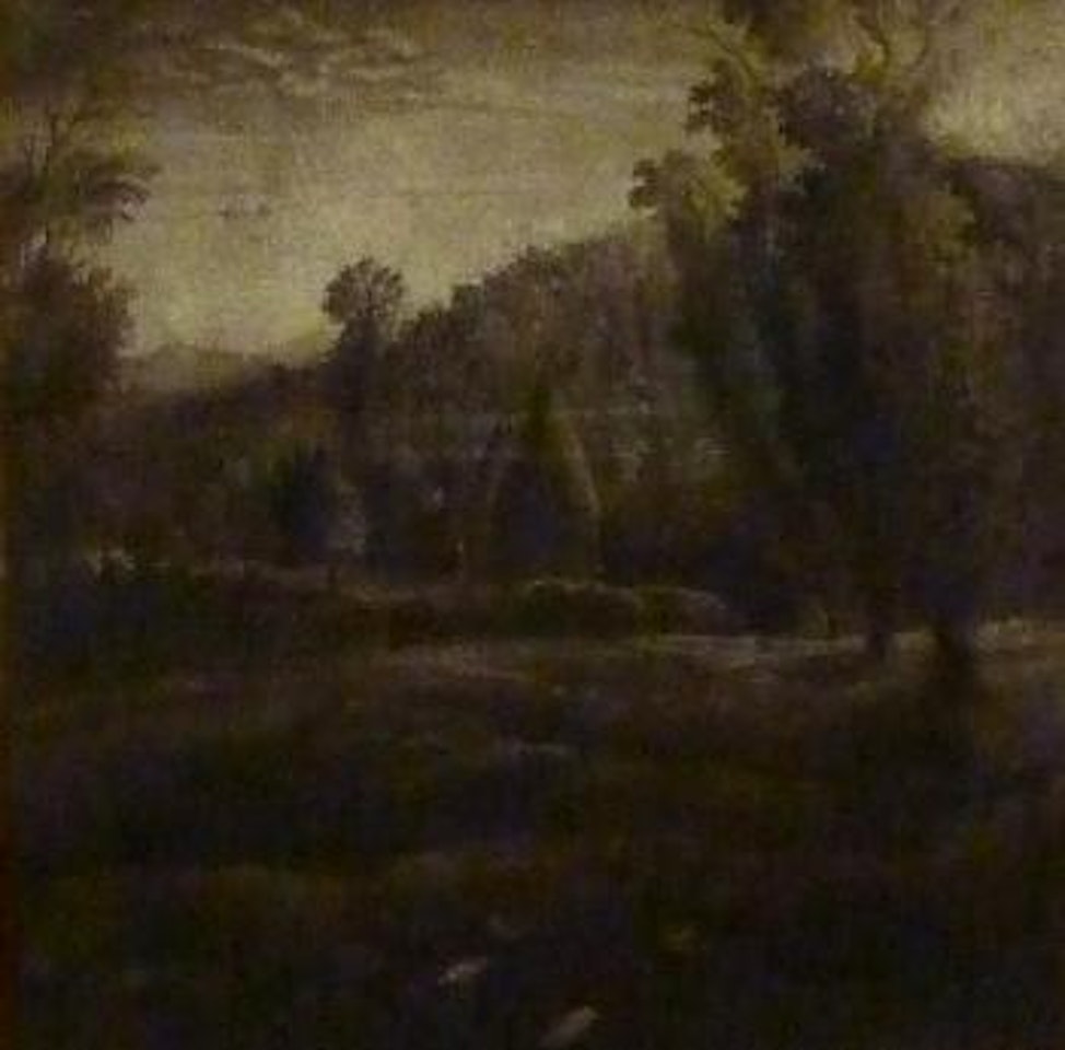 Oast house in landscape by Graham Sutherland