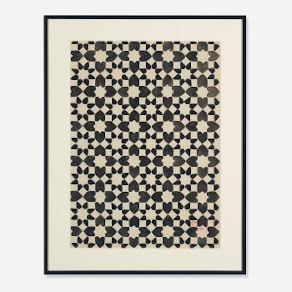 Rosaces noires, fond blanc by Raoul Dufy