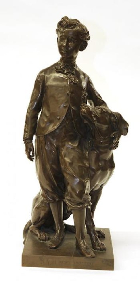 S A le Prince Imperial et son chien Néro by Jean-Baptiste Carpeaux