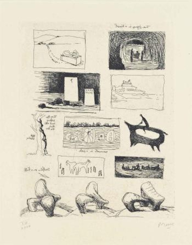 Ideas for Sculpture in Landscape (Cramer 104) by Henry Moore