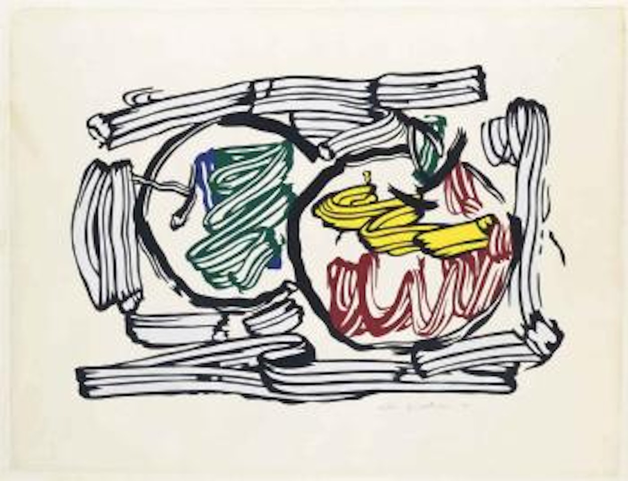 Two Apples, from: Seven Apple Woodcut Series (Corlett 198) by Roy Lichtenstein