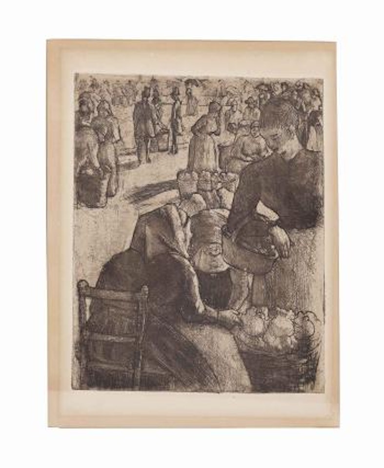 Marché aux Légumes á Pontoise (Delteil 97) by Camille Pissarro