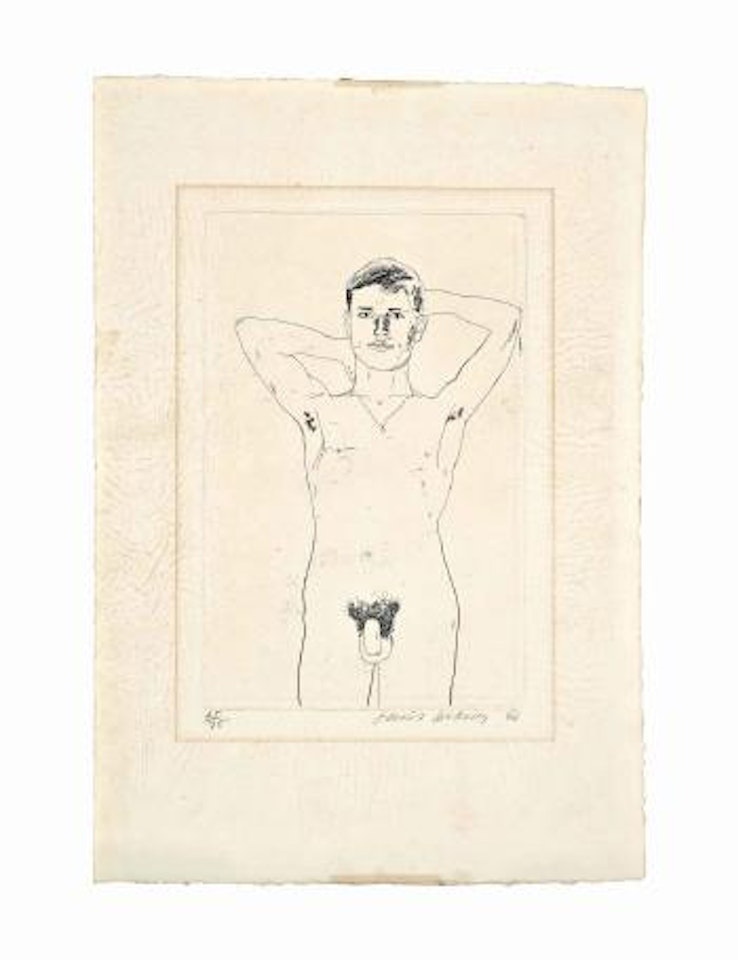 In an old book, from: Illustrations for Fourteen Poems by C.P. Cavafy (Scottish Arts Council; Tokyo 52) by David Hockney