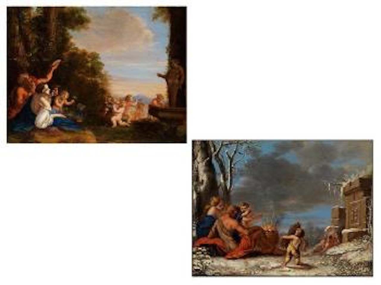 Allegorische Szenendarstellung für "Herbst" und "Winter" by Italian School