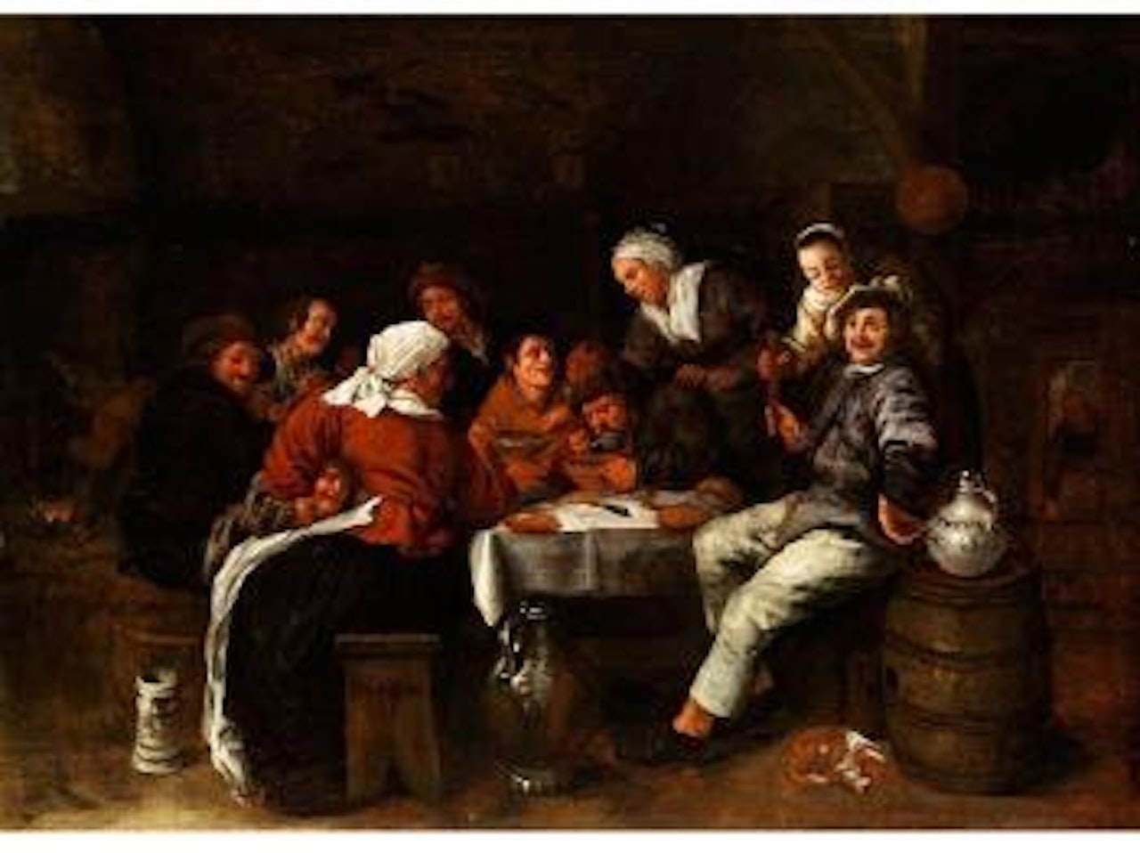 Niederländische Genreszene In Einem Wirtshaus by Jan Miense Molenaer