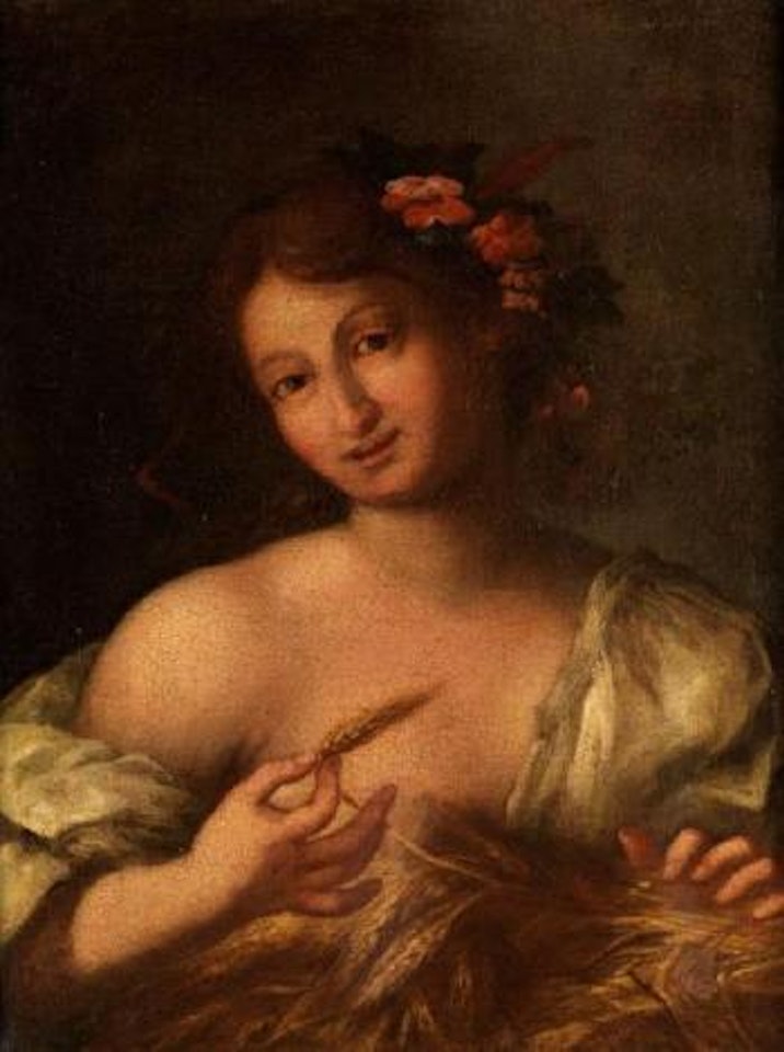Halbbildnis Eines Jungen Mädchens Als Allegorie Des Sommers by Pietro Liberi