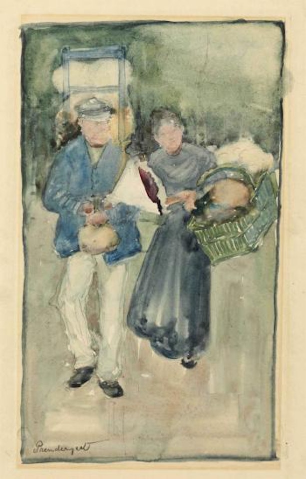 Paris Flower Seller by Maurice Prendergast