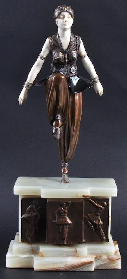 A Bronze and Ivory Dancing Girl by Demetre Chiparus
