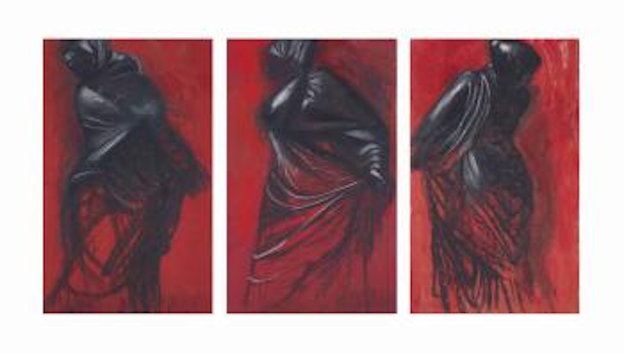 Three Red Dancers by Jim Dine