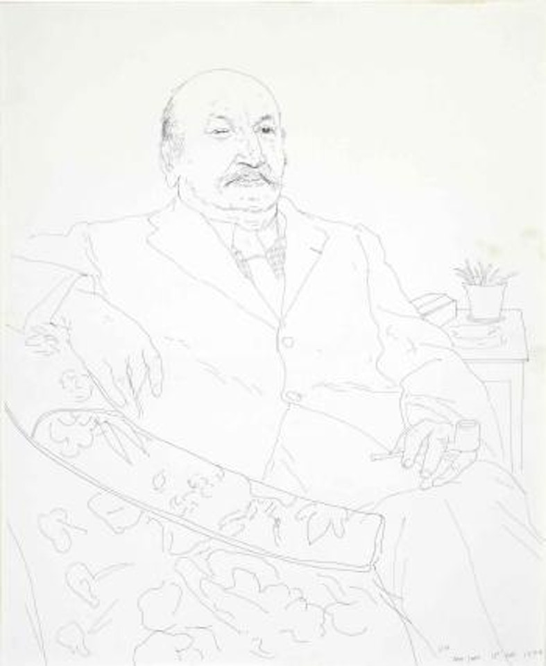 Portrait of Ben Sonnenberg by David Hockney