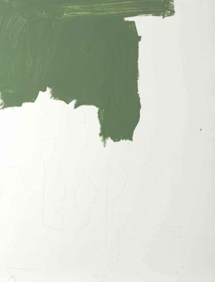 Abstract Painting with Cut Shapes by Richard Aldrich